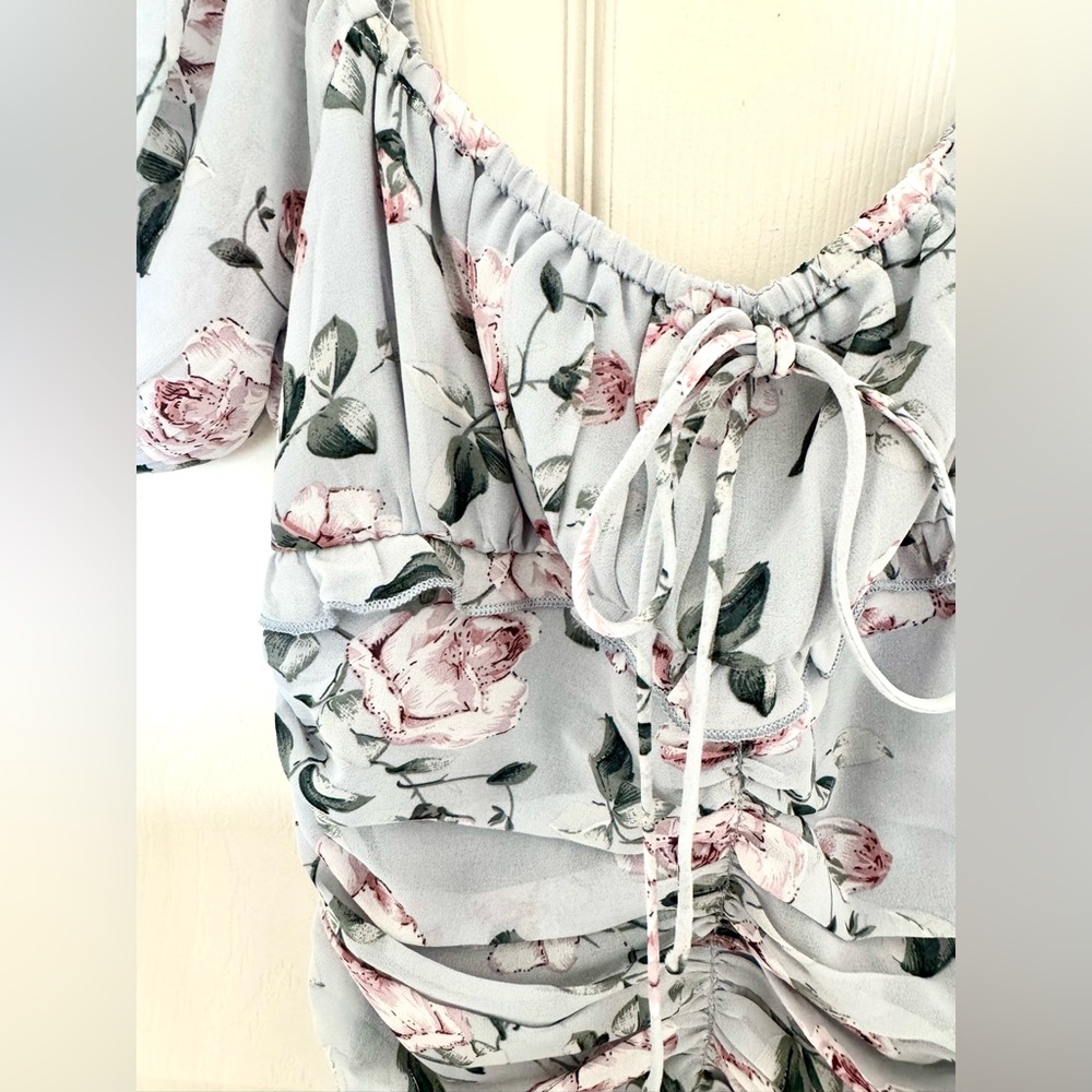 Honey - Klesis Meadow Floral Print Ruffle Mini Dress - Picture 4 of 10